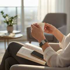 Signed Erica Zap bracelet in black nickel mesh with rhodium-plated magnetic clasp, 7-inch size, ¾-inch width, contemporary sculptural design, excellent condition.