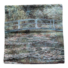 French Decorative Tapestry Cushion Cover | Monet Bridge | Art Lover Gift