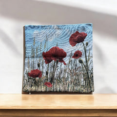 French Decorative Tapestry Cushion Cover | Red Poppies | French Lover Gift