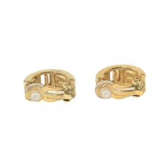 Givenchy Vintage Gold Tone Half Hoops Clip-On Earrings