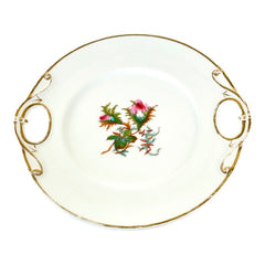 Antique Haviland Limoges Moss Rose Cake Plate Server