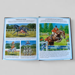 Vintage French children’s book bundle featuring L’Imagerie de la Ferme (1995) and L’Imagerie du Poney et du Cheval (1998) by Fleurus, displayed with colorful illustrated covers and charming countryside themes.