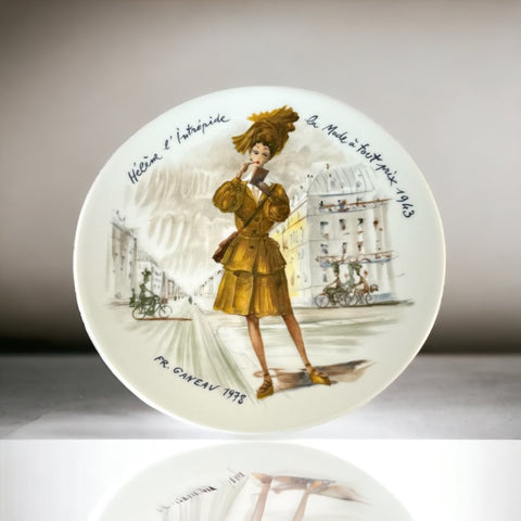 Vintage Limoges D'Arceau Limited Edition Helene Decorative Plate - Women of the Century Collection - 1970s - Hand-Painted - First Edition