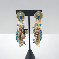 Vintage Hanukah Dangle Earrings by Lunch at the Ritz