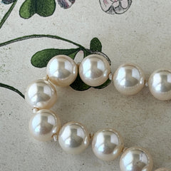 Vintage Marvella Faux Pearl Necklace, Hand‑Knotted, Gold‑Tone Clasp, 1960s