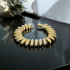 Vintage Chunky Gold Tone San Marco Style Links Bracelet