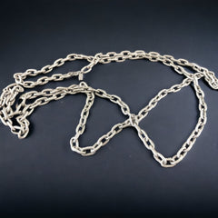 Vintage Monet Rope Length Silver Tone Chain Necklace