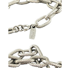 Vintage Monet Rope Length Silver Tone Chain Necklace