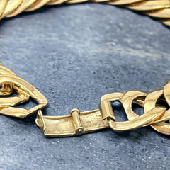 Vintage Napier 1980s Gold Plated Curb Link Chain Bracelet | 1986 "Tailored Collection" | Collectible Classic Jewelry 