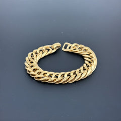 Vintage Napier 1980s Gold Plated Curb Link Chain Bracelet | 1986 "Tailored Collection" | Collectible Classic Jewelry 