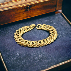 Vintage Napier 1980s Gold Plated Curb Link Chain Bracelet | 1986 "Tailored Collection" | Collectible Classic Jewelry 