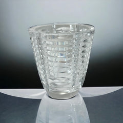 Vintage Orrefors Mid Century Modern Simon Gate Cut Crystal Small Vase