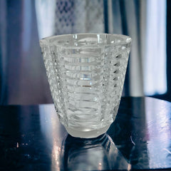 Vintage Orrefors Mid Century Modern Simon Gate Cut Crystal Small Vase