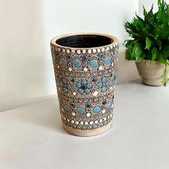 Rare Vintage French Studio Pottery Small Vase by Paul Dordet - Orientalist Style, 1950s-1960s | Collectible French Pottery | Gift Idea