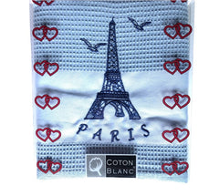 Tour Eiffel Waffle Dish Towel Gift Set - Coton Blanc