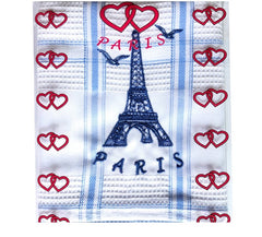 Tour Eiffel Waffle Dish Towel Gift Set - Coton Blanc