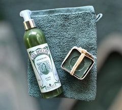 Olive Marseille Soap, Olive Shower Gel & French Washcloth Gift Set