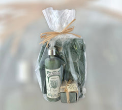 Olive Marseille Soap, Olive Shower Gel & French Washcloth Gift Set