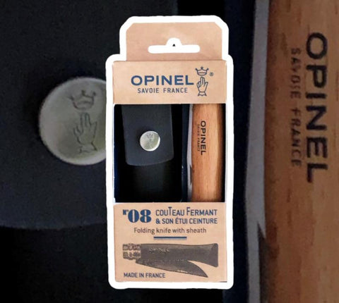 Number 8 Folding Knife &amp; Sheath Gift Box - Opinel