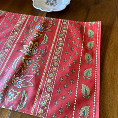 Provence Placemat - Lisa Floral Red - Coated Cotton