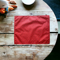 Provence Placemat - Lisa Floral Red - Coated Cotton