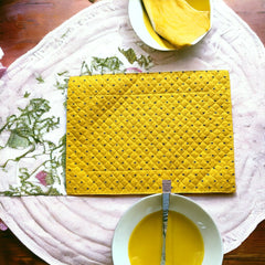 Provence Quilted Placemat - Olivette Yellow - Marat d'Avignon