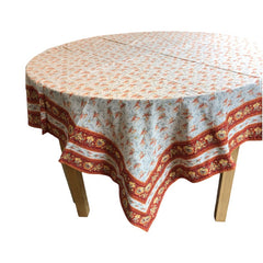 Provence Cotton Tablecloth - Square - Valdrome Nashik Off White