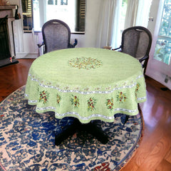 Provence Round Tablecloth - Olives Green