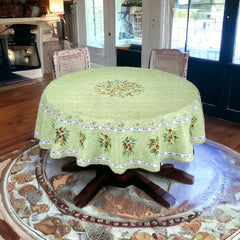 Provence Round Tablecloth - Olives Green