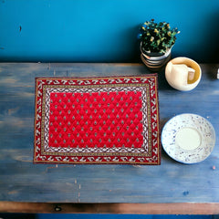 Provence Quilted Placemat - Avignon Red - Marat d'Avignon