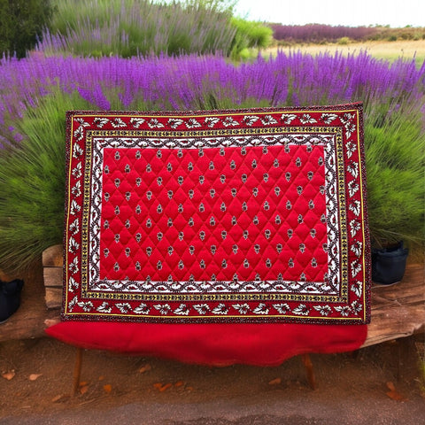 Provence Quilted Placemat - Avignon Red - Marat d'Avignon