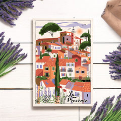 French Image Tea Towel - La Provence Village - Torchons et Bouchons