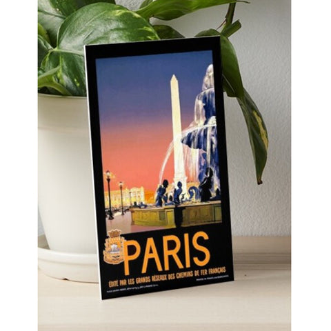 Vintage Paris Travel Art Board Print