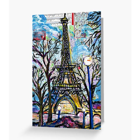 Eiffel Tower Art Print Card