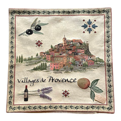 French Decorative Tapestry Cushion Cover | Provence Villages | Provence Lover Gift