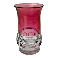 Vintage Tiffin Franciscan Kings Crown Ruby Thumbprint Glass Juice Tumblers Set of 6