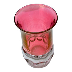 Vintage Tiffin Franciscan Kings Crown Ruby Thumbprint Glass Juice Tumblers Set of 6