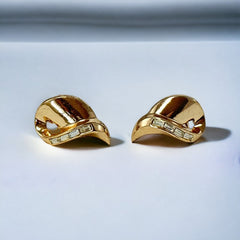 Vintage Trifari Alfred Philippe Clear Baguette Rhinestone Clip-on Earrings