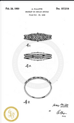 Trifari Alfred Philippe Clair de Lune bracelet patent 157 518 February 28th, 1950