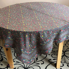 Provence Tablecloth - Square - Valdrome - Fleurs des Champs Gray