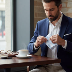 Provence cotton napkins in white with blue floral pattern from the Le Cluny Lisa French Country Collection.