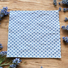 Provence cotton napkins in white with blue floral pattern from the Le Cluny Lisa French Country Collection.