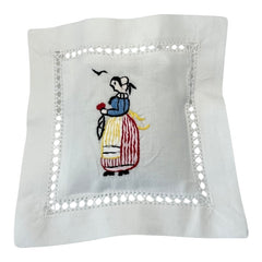 Embroidered Lavender Sachet Mini Pillow - Brittany