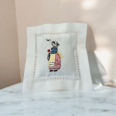 Embroidered Lavender Sachet Mini Pillow - Brittany