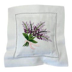 Embroidered Lavender Sachet Mini Pillow - Lavender