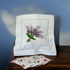 Embroidered Lavender Sachet Mini Pillow - Lavender