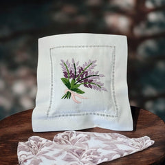 Embroidered Lavender Sachet Mini Pillow - Lavender