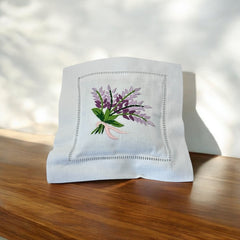 Embroidered Lavender Sachet Mini Pillow - Lavender