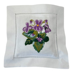 Embroidered Lavender Sachet Mini Pillow - Purple Violet