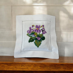 Embroidered Lavender Sachet Mini Pillow - Purple Violet